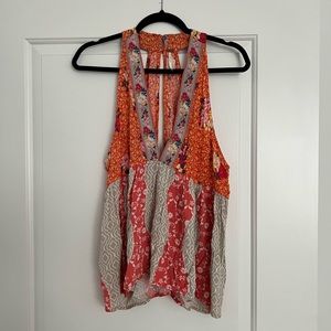 Free People Contrast Print Tank Top
